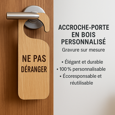 Accroche Porte en bois personnalisé